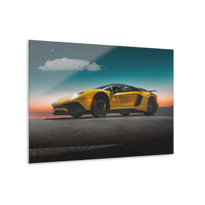 Lamborghini Aventador Sport Car Acrylic Glass Wall Art Print Wall Decor