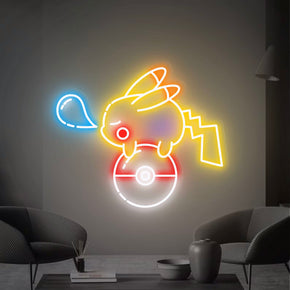 Pikachu Pokemon Neon Sign Decor For Kids, Teens Room