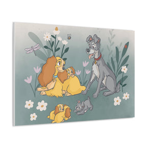 Lady And The Tramp Disney Canvas Print Wall Art Wall Decor Giclee Gallery Wrap