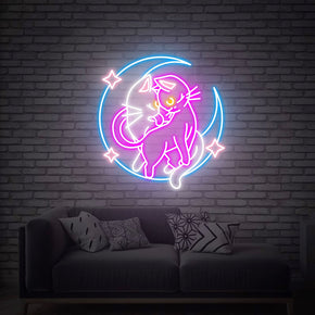 Sailor Moon Cat Neon Sign Decorative Wall Decor