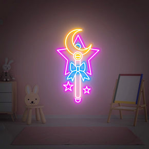 Sailor Moon Magic Stick Neon Sign Decorative Wall Decor