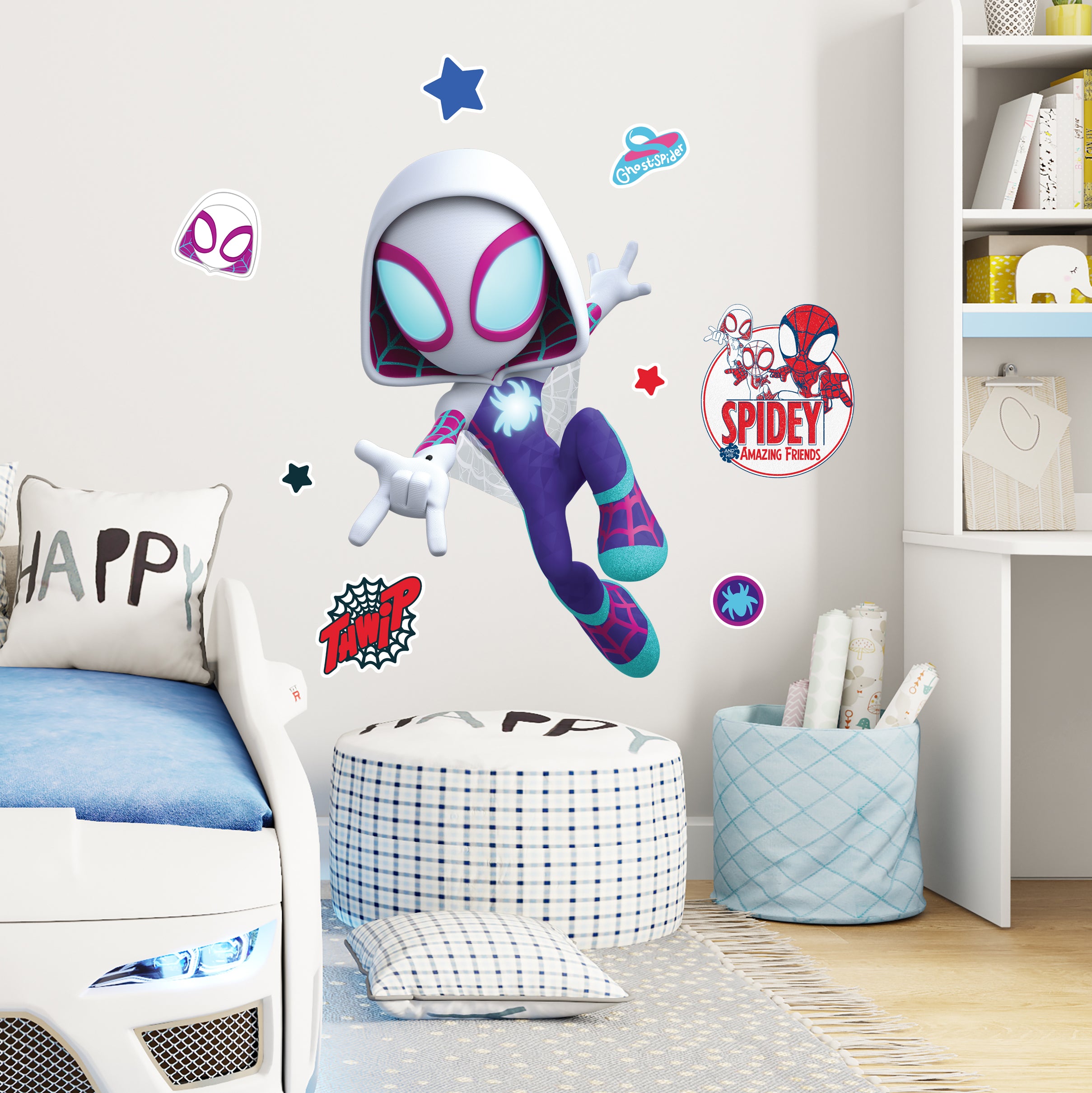 3D Cartoon Kids Room Bubble Animated Stickers Wall Decor ABC