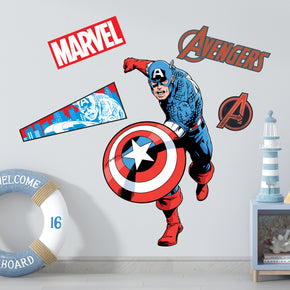 Captain America Superhero 3D Wall Sticker Decal Home Decor Wall Art 02