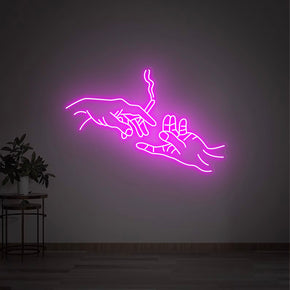 Hands Of God Smoking Funny Neon Sign Decorative Wall Decor