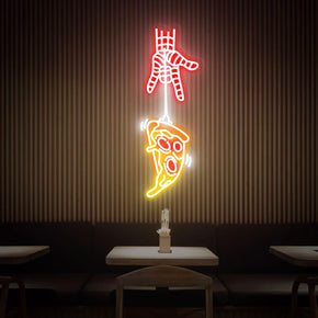 Spiderman Pizza Funny Neon Sign Decorative Wall Decor