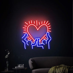 Keith Haring Neon Sign Decorative Wall Decor