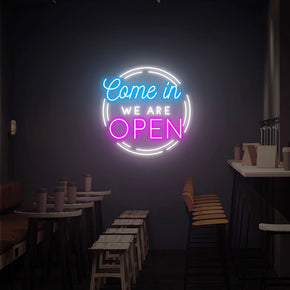 WE ARE OPEN Neon Sign Decor For Stores, Restarurants, Bars