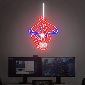 Spiderman Neon Sign Wall Decor For Kids, Teens Room Home Decoration Design