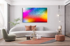 Abstract Rainbow Colors Painting Artwork Canvas Print Giclee