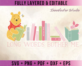 Winnie The Pooh Premium Layered SVG Vector for Cricut and Silhouette Digital File Download
