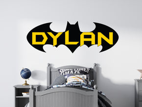 Batman Logo Personalized Custom Name Wall Sticker Decal