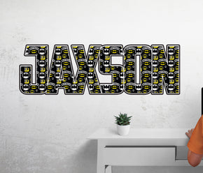 Batman Personalized Custom Name Wall Sticker Decal