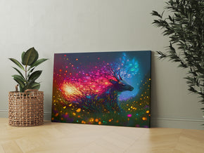 Deer Forest Fantasy Painting Artwork Canvas Print Giclee