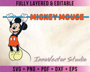 Mickey Mouse Premium Layered SVG Vector for Cricut and Silhouette Digital File Download