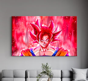 Son Goku Red Dragon Ball Z Canvas Print Wall Art Wall Decor Giclee