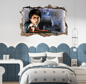 Harry Potter Hogwarts Castle 3D Smashed Broken Decal Wall Sticker 1003