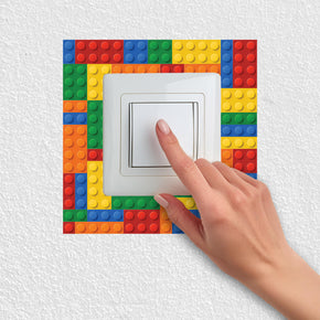 Lego Bricks Lightswitch Surround Wall Decal Sticker Wall Art Decor LG01