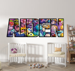 Monsters Inc Disney Personalized Name Wall Sticker Removable Decal Custom Decor Art MIC02