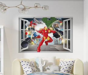 The Avengers Superheroes 3D Window Wall Sticker Decal