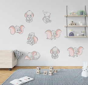 Dumbo 8 Characters Set Wall Sticker Decal Nursery Kids Home Decor Wall Art