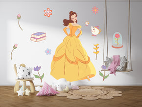 Belle Beauty and The Beast Princess 3D Wall Sticker Decal Home Decor Wall Art