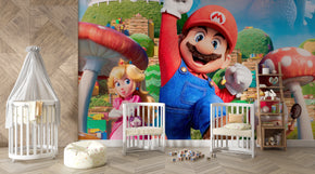 Super Mario Bros Self-Adhesive Wallpaper Mural Home Wall Art Decor WP16