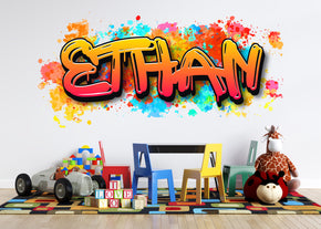 Ink Splatter Custom Personalized Name Wall Sticker Decal Home Decor Art Mural