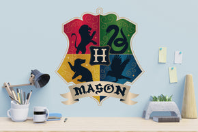 Hogwarts Houses Harry Potter Name Wall Sticker for Kids Personalized Custom Name Decal