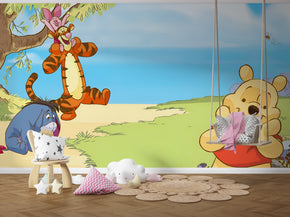 Winnie The Pooh Self-Adhesive Wallpaper Mural Home Wall Art Decor WP53