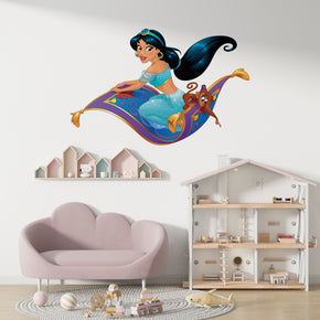 Jasmine On Flying Carpet Princess Disney Wall Decal Wall Sticker Kids Room Wall Art