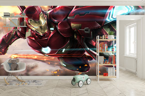 Iron Man Self-Adhesive Removable Wallpaper Mural Home Wall Art Decor WP11