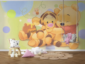Winnie The Pooh Self-Adhesive Wallpaper Mural Home Wall Art Decor WP49