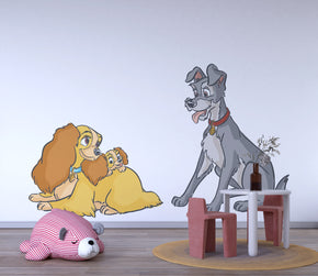 Lady And The Tramp Disney Wall Decal Wall Sticker Kids Room Wall Art