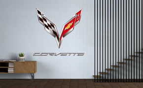 Chevrolet Chevy C8 Logo Wall Sticker Decal Sport Car Racing Wall Art