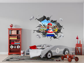 Super Mario Bros WALL EXPLOSION Decal Wall Sticker Home Decor Art Mural Kids
