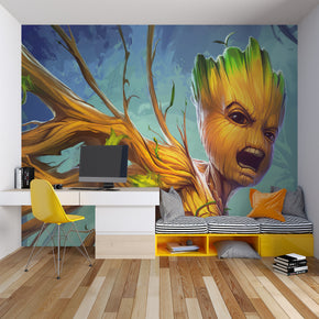 Groot Superhero Self-Adhesive Removable Wallpaper Mural Home Wall Art Decor WP7