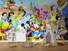 Disney Characters Self-Adhesive Wallpaper Mural Home Wall Art Decor WP8