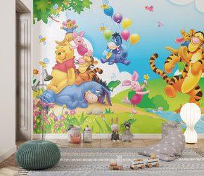 Winnie The Pooh Self-Adhesive Wallpaper Mural Home Wall Art Decor WP48