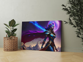 Space Woman Gamers Artwork Painting Artwork Canvas Print Giclee