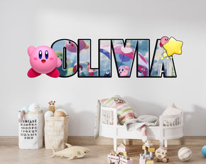 Kirby Personalized Custom Name Decal Wall Sticker Home Decor Art Mural Kids