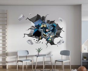 Batman, Dc Comics Cracked Hole Wall Sticker Decal Home Decor Art Mural