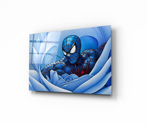 Spiderman Artwork Glass Print