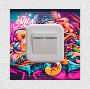 Graffiti Lightswitch Surround Wall Decal Sticker Wall Art Decor