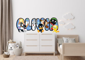 Looney tunes Personalized Custom Name Wall Sticker Decal