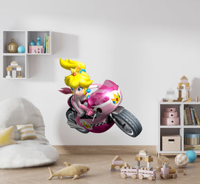 Peach Super Mario Bros Kart Wall Decal Removable Sticker Kids Home Decor Art SMR16