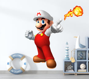 Fire Super Mario Bros Wall Decal Removable Sticker Kids Home Decor Art SMR33