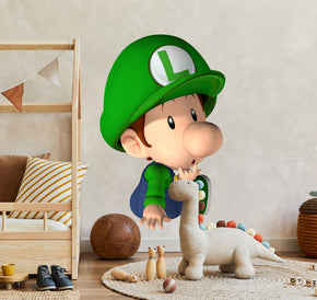 Baby Luigi Super Mario Bros Wall Decal Removable Sticker Kids Home Decor Art SMR23