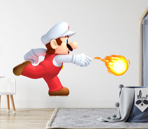 Fire Mario Super Mario Bros Wall Decal Removable Sticker Kids Home Decor Art SMR31