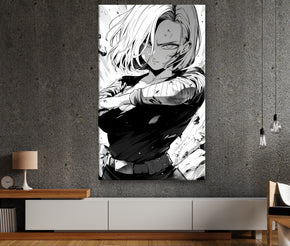 Bulma B&W Dragon Ball Z Canvas Print Wall Art Wall Decor Giclee GMD32