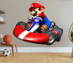 Super Mario Bros Race Car Wall Decal Removable Sticker Kids Home Decor Art SMR21